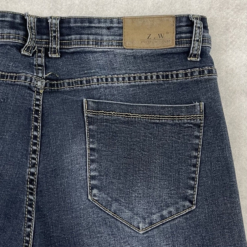 Zara Womens Jeans Wear Womens Size 34 Blue Straight Leg Dark Wash Denim - Picture 12 of 14